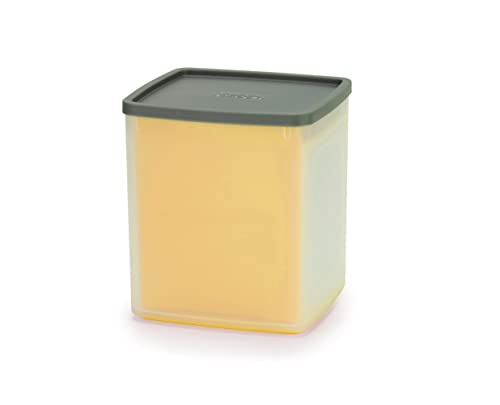 Joseph Joseph Duo Box Grater with Container, Kitchen Cheese Grater with Coarse and Fine Blades, Light Yellow