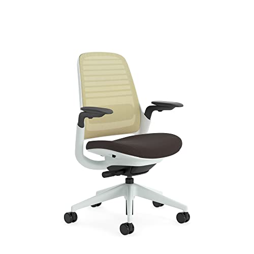 Steelcase Series 1 Ergonomic Office Chair With LiveBack Lumbar Support And 4D Armests Beige/Moleskin Made in Europe