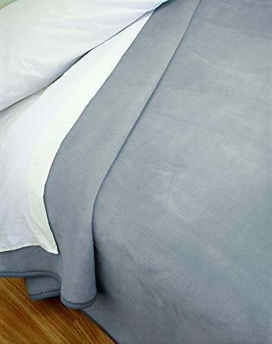 Pielsa - Plain Velvet Blanket for Bed and Sofa, Grey, Size 180, Ideal for Winter – 5047-91