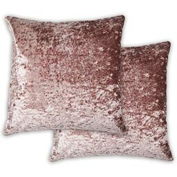 Emma Barclay Crushed Velvet Luxury Cushion Cover in Pink - 17x17 (43x43cm)