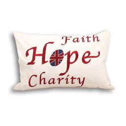 Paoletti Faith Feather Cushion, Cream, 35 x 50cm