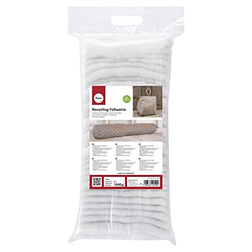 Rayher 30220000 Recycled Polyester fibrefill, Layered Filling for Sewing, Cushions and Crafts, Washable, 500g