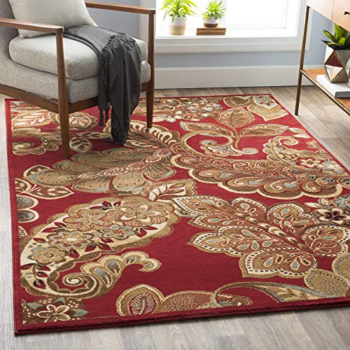 Livabliss Riley Sienna – Vintage Runner 80 x 220 cm, Machine-Woven Medium Pile for Hallway & Living Space – Classic Multi-Tone Design in Light Green, Olive, Red & Charcoal