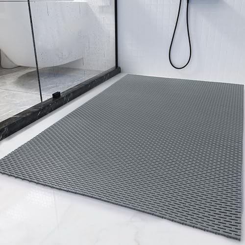 HOMBYS Extra Large Shower Mat for Shower Stall Tub, Non Slip Bath Mat Bathroom Accessories, PVC Mats for Shower and Bathroom, Quick Drying & Machine Washable