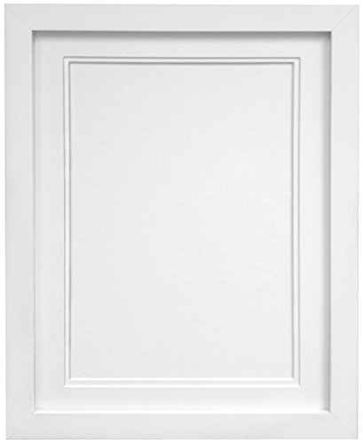 "H7 White Picture Photo Frame With White Double Mount 30""x20"" for Pic Size A2 (Plastic Glass)"