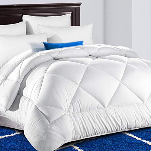 King Comforter Duvet insert with Corner Tabs for Duvet Cover 1200 Series, Snow Goose Down Alternative, Hotel Collection Comforter Reversible, Hypoallergenic Choice, Snow White, 90 by 102 inches