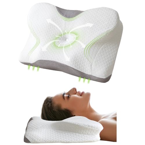 Good Nite Memory Foam Pillow for Neck and shoulder Neck Orthopedic Pillow Suitable for Lateral Supine & Abdominal Lying (Firm Support, 60 * 40 * 12/10cm)