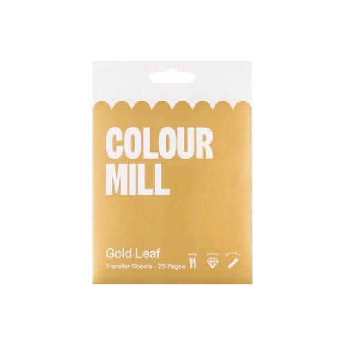 Kokonote - Colour Mill Edible Gold Leaf 23 Karat for Baking Decorating Cakes Chocolates Cookies and Desserts - 8cm - 25 Sheets