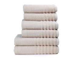 6-Pack Bathroom Hand Towels - Premium Egyptian Cotton, 650 GSM - Extra Soft, Quick-Dry & Absorbent Washable Towels - Luxury Face & Hand Towels for Home, Gym & Spa (50x80 cm) - Natural