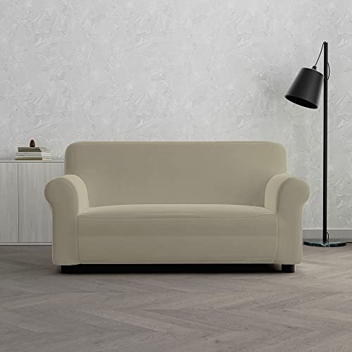 Italian Bed Linen Dahlia elastic sofa cover, Dove gray, 2 PLACES