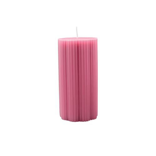 Villeroy & Boch – Fleur Gifts Pillar Candle, Dimensions: Approx. 7.5 × 15 cm, Pink, Decorative Candle with The Characteristic Fleur Shape, Colour-Intensive Wax (Paraffin)