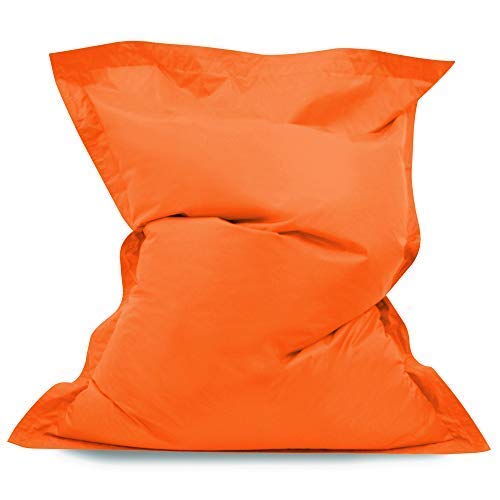 Bean Bag Bazaar Giant 4-Way Floor Cushion - Orange, 180cm x 140cm - Water Resistant Outdoor BeanBag