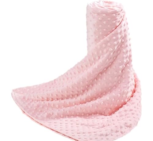 "Weighted Blankets Removable Duvet Cover for Adults Queen Size (60""x80""),Heavy Blanket Duvet Cover with Soft and Comfort Minky with 8 Ties,Machine Washable Soft Microfiber Weighted Blanket Cover(Pink)"