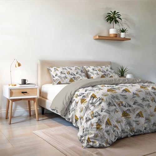 Italian Bed Linen MB HOME ITALY ???Fashion??? Duvet Cover Set, Double, Urban Giallo