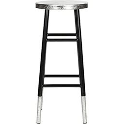 SAFAVIEH Glam Bar & Counter Stool, in Black and Silver