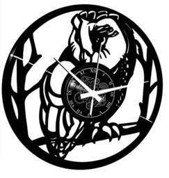 Instant Karma Clocks - Owl on Branch Wall Clock - Unique Wildlife Decor for Nature Lovers - Silent Quartz Movement - Gift Idea for Animal Enthusiasts