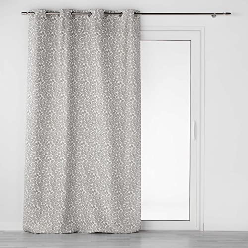 Douceur d'Intérieur, 140 x 260 cm Polyester Printed Metallised Vilanelle Eyelet Curtain