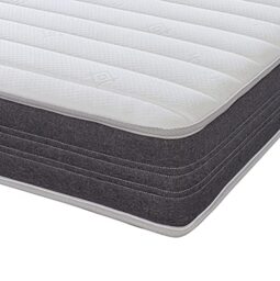 eXtreme comfort ltd Grey Sirocco Hybrid King Size Mattress (150 x 200cm), 18cm Deep with Memory Foam & Open Coil Spring. Soft Comfort Feel. UK Made, Rolled & Boxed
