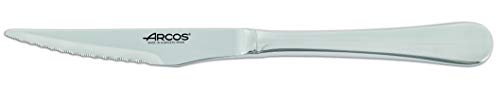Arcos Series Burdeos - Box 12 Pieces Steak Knife - Monoblock of one Piece Stainless Steel 110 mm (4.33 Inch) Silver Colour (12 Piece)