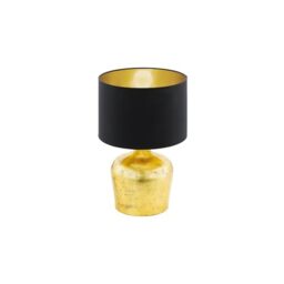 Eglo Table lamp Manalba, Desk Lamp, Bedside Lamp Made of Metal and Fabric