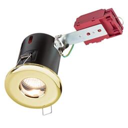 Knightsbridge VFRSHGICB IP65 IC Fire Rated Shower Light, Metal, Brass, GU10, 230 V