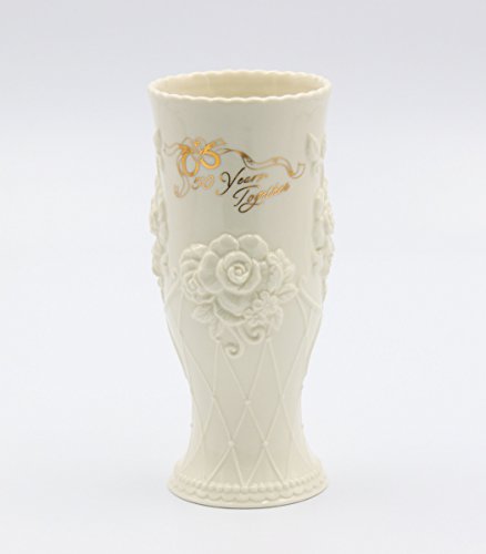 "Cosmos Gifts 20914 50th Anniversary Vase 7"" H"