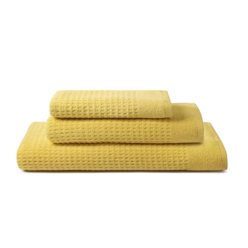 SWEET HOME – 6 Bath Towels with Shower and Beach Towel, Face and Bidet in 100% OEKO TEX Certified Cotton Terry – Set of 2 Large Towels 70 x 140 cm, 2 Face 50 x 100 cm and 2 Guest 40 x 50 cm, Soft and
