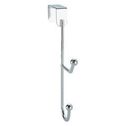 MSV Steel Chrome Coat Hook with 2 Heads, Silver