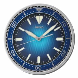 Seiko 12 Inch Heritage Design Watch Dial Wall Clock, Metallic Blue