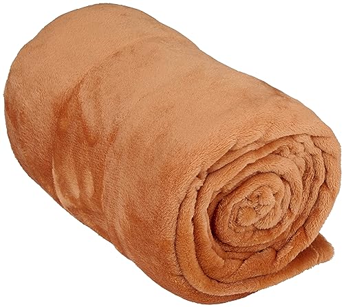 Arti Casa Fleece Blanket 150 x 200 cm – Fleece Blanket – Bed Blanket – Perfect as Home Decoration – Sofa Throw for 1 Person – Terracotta Orange – Fleece/Polyester