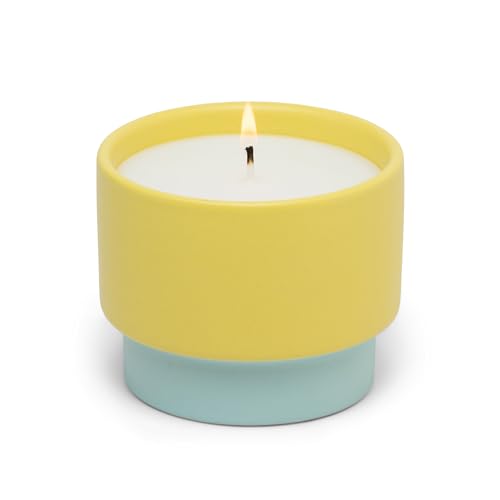 Paddywax Scented Candles Colour Block Collection Candle in Reusable Ceramic Jar, 170 Grams, Minty Verde