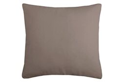 LOVELY CASA Duo Cushion 40 x 40 cm, Cotton, Taupe, 45 x 45 x 10 cm