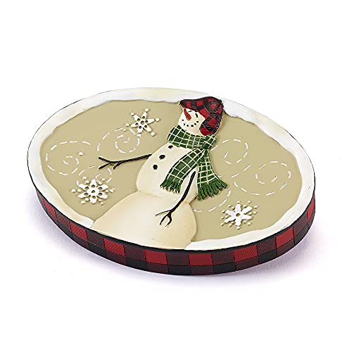 Avanti Linens Snowmen Gathering Collection, Soap Dish, Natural