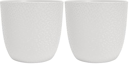 EDA - Opal Pot Cover Diameter 18.5 cm ??? Ivory White (Pack of 2)