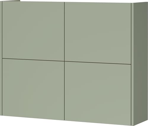 Germania Shoe Cabinet 1932-629 GW-Binetto, in Taupe Green/Oak-repro, with push-to-open function, 97 x 79 x 27 cm (WxHxD)