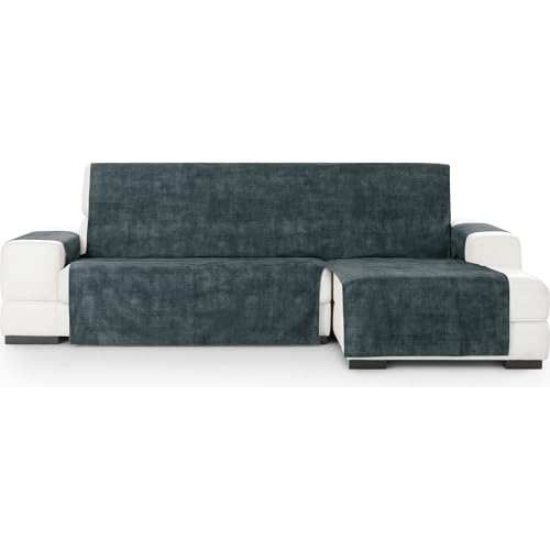 ECOMMERC3 Chaiselong Extra Right Universal and Versatile Sofa Cover ??? Anthracite Grey Chaiselong Sofa Cover, Easy to Install Protector for Back, Seat and Arms