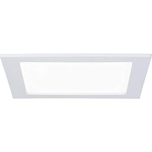 Paulmann 92066 Recessed Panel Square Ceiling Light 18 W Light 4000 K Neutral White LED Panel White IP44 Splashproof Includes Light Bulb Recessed Light Plastic 18 W