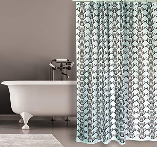 MSV Shower curtain Bento Premium 180x200cm grey-brown