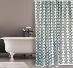 MSV Shower curtain Bento Premium 180x200cm grey-brown