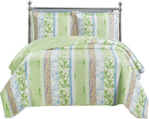 Royal Hotel Hayley Oversized Coverlet Set Queen Size ??? Luxury Queen Quilt Bedspread, All Season Soft Filled Quilts, Breathable Bed Spread Lightweight Comforter, 3 Piece Bedding Set