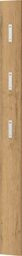 Germania Coat rack panel 3348-551 with three fold-out coat hooks made of metal, resistant surface coating, in oak, 15 x 170 x 4 cm (WxHxD)