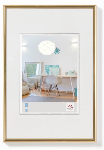 walther design KV030G5 New Lifestyle Picture Frame, Gold, 20 x 30 cm, Pack of 5, Plastic Frame