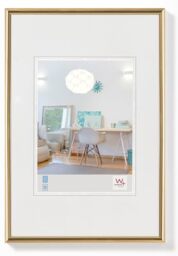walther design KV030G5 New Lifestyle Picture Frame, Gold, 20 x 30 cm, Pack of 5, Plastic Frame