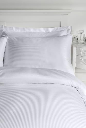 Catherine Lansfield Satin Stripe 300 Thread Count Oxford Pillowcase Pair Grey