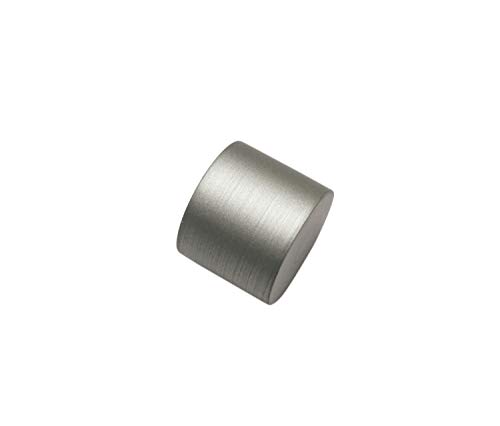 GARDINIA End piece, 2 x end cap, metal, silver, for curtain technology, diameter 19 mm