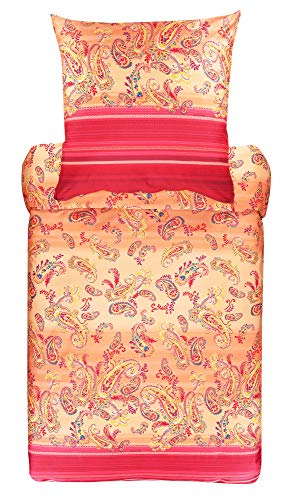 Bassetti Bed Linen Set, Cotton, Orange, 200 x 200 cm