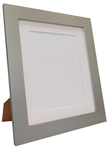 Metro Light Grey Photo Picture Poster Frame with White Mount 45 x 30cm Image Size 14 x 8 inch