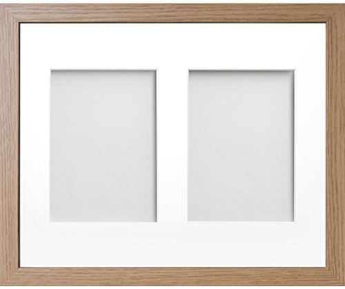 Allington Range 14x11-inch Beech Picture Photo Frame with White 2-Aperture Mount for Image Size 7x5-inch