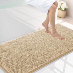 43x24" Grey Ultra Soft Machine Washable Microfiber Bath Mat