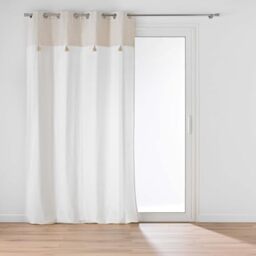 Douceur d'Intérieur, Eyelet Curtain 140 x 240 cm Milano Cotton Polyester with Top